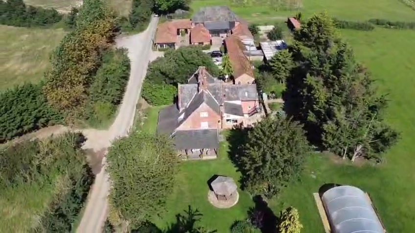 Aerial property photography — rural estate