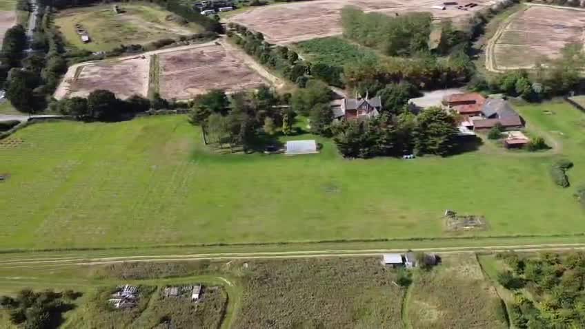 Aerial rural estate and land survey